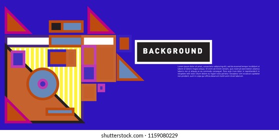 Vector abstract colorful rectangle background for banner