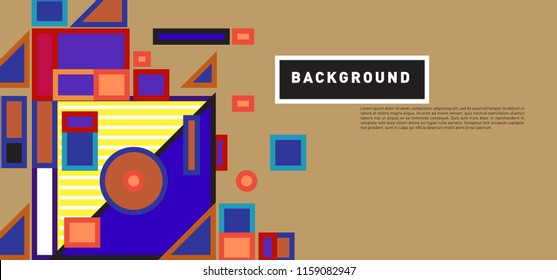 Vector abstract colorful rectangle background for banner