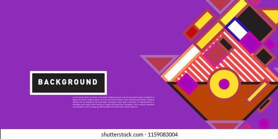 Vector abstract colorful rectangle background for banner