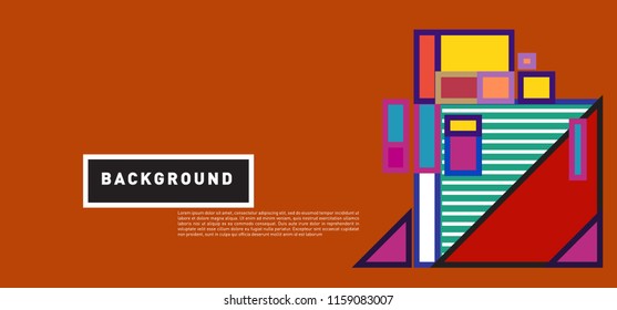 Vector abstract colorful rectangle background for banner