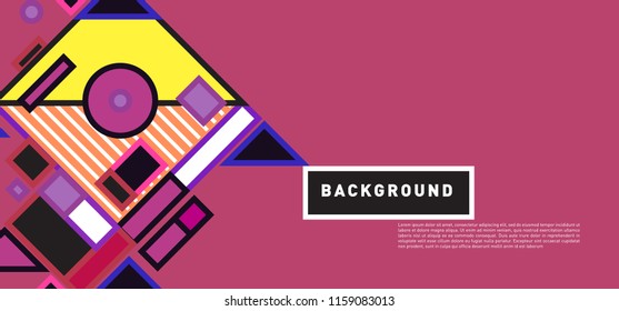 Vector abstract colorful rectangle background for banner