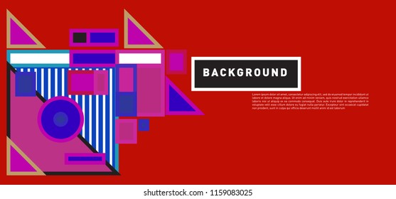 Vector abstract colorful rectangle background for banner