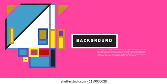 Vector abstract colorful rectangle background for banner