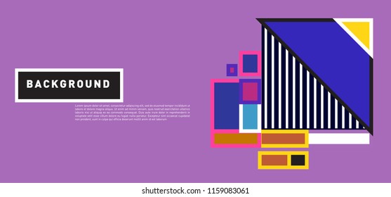 Vector abstract colorful rectangle background for banner