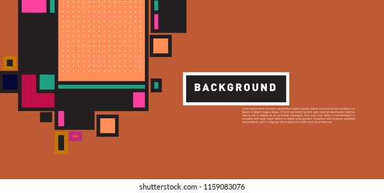 Vector abstract colorful rectangle background for banner
