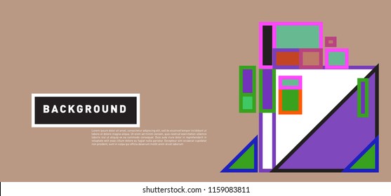 Vector abstract colorful rectangle background for banner