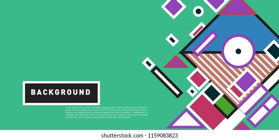 Vector abstract colorful rectangle background for banner