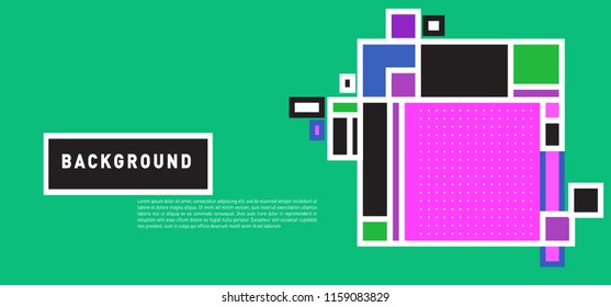Vector abstract colorful rectangle background for banner