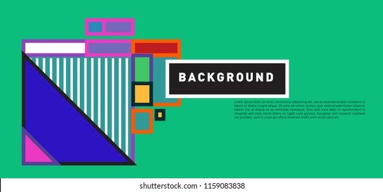 Vector abstract colorful rectangle background for banner