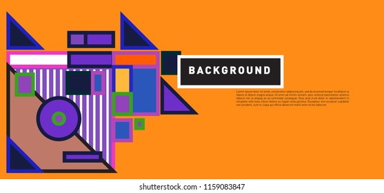 Vector abstract colorful rectangle background for banner