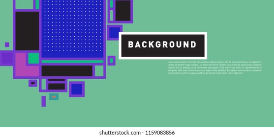 Vector abstract colorful rectangle background for banner