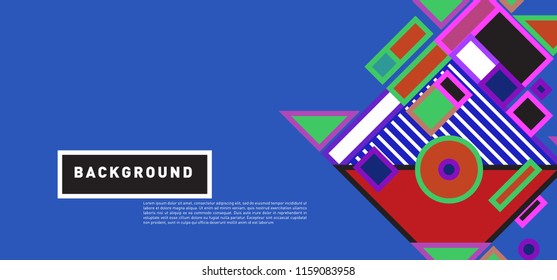 Vector abstract colorful rectangle background for banner