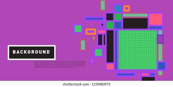 Vector abstract colorful rectangle background for banner