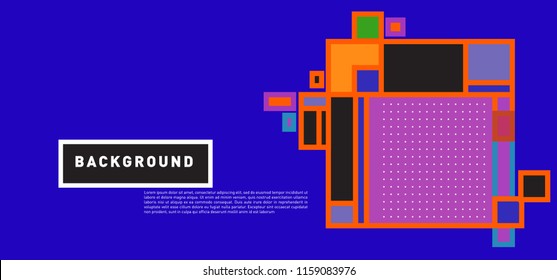 Vector abstract colorful rectangle background for banner