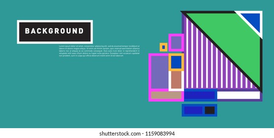 Vector abstract colorful rectangle background for banner