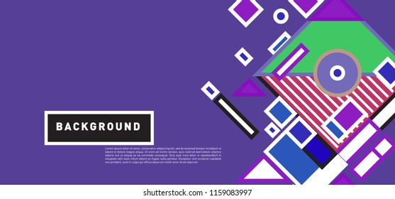 Vector abstract colorful rectangle background for banner