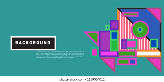 Vector abstract colorful rectangle background for banner