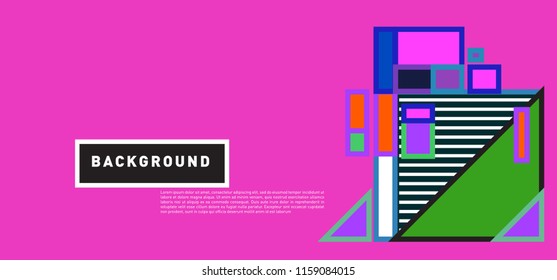 Vector abstract colorful rectangle background for banner
