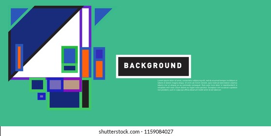 Vector abstract colorful rectangle background for banner