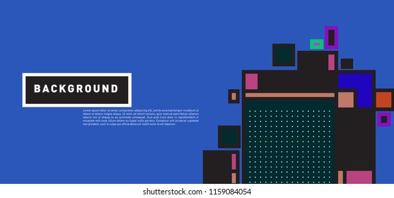 Vector abstract colorful rectangle background for banner