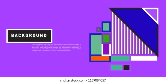 Vector abstract colorful rectangle background for banner