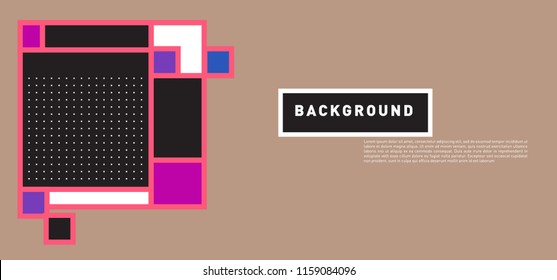Vector abstract colorful rectangle background for banner