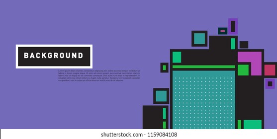 Vector abstract colorful rectangle background for banner