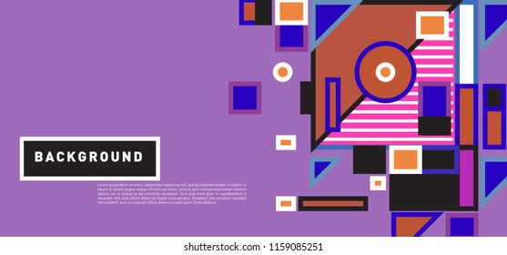 Vector abstract colorful rectangle background for banner