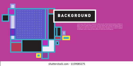 Vector abstract colorful rectangle background for banner