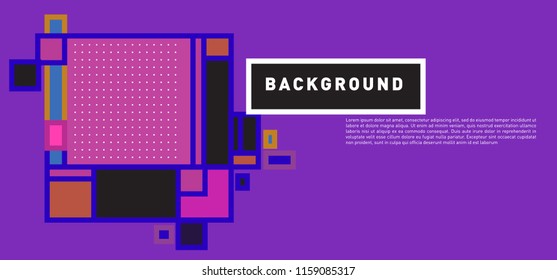 Vector abstract colorful rectangle background for banner