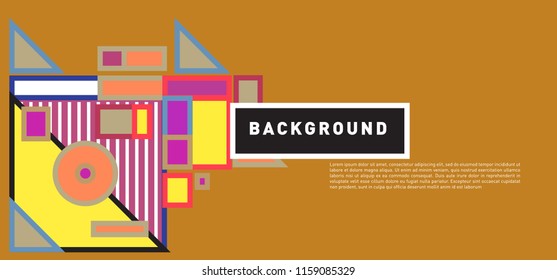 Vector abstract colorful rectangle background for banner