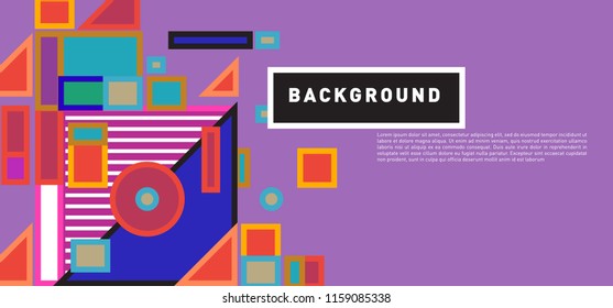 Vector abstract colorful rectangle background for banner