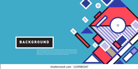 Vector abstract colorful rectangle background for banner