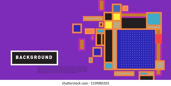 Vector abstract colorful rectangle background for banner