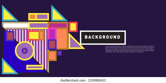 Vector abstract colorful rectangle background for banner