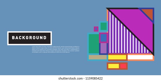 Vector abstract colorful rectangle background for banner