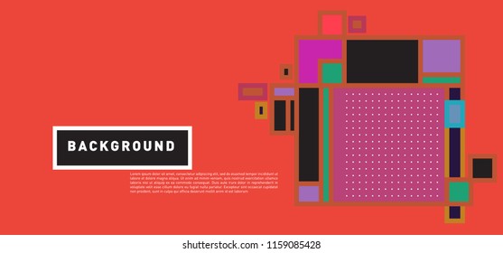 Vector abstract colorful rectangle background for banner