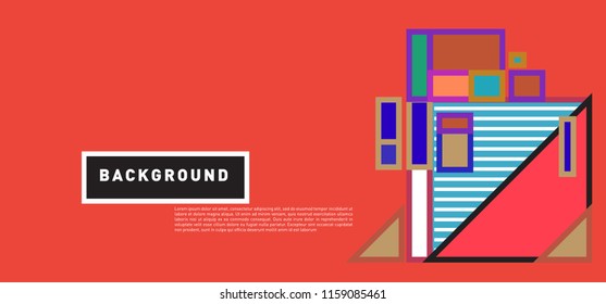 Vector abstract colorful rectangle background for banner