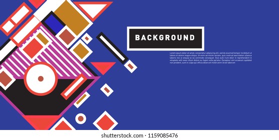 Vector abstract colorful rectangle background for banner