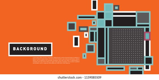 Vector abstract colorful rectangle background for banner