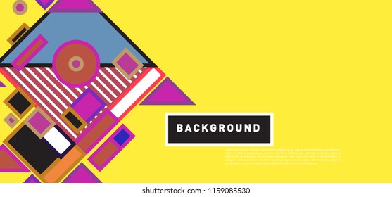 Vector abstract colorful rectangle background for banner