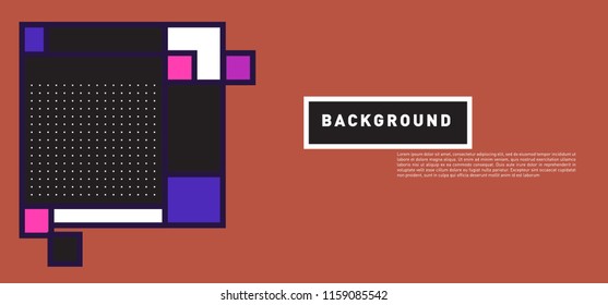 Vector abstract colorful rectangle background for banner