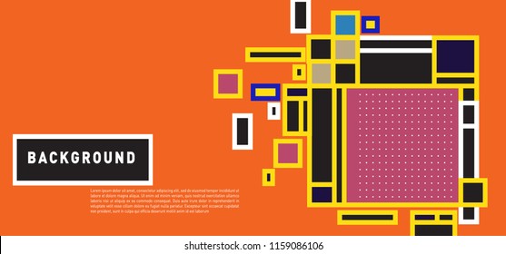 Vector abstract colorful rectangle background for banner