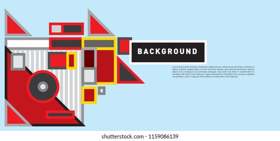 Vector abstract colorful rectangle background for banner