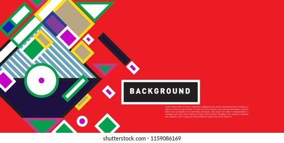 Vector abstract colorful rectangle background for banner