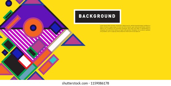 Vector abstract colorful rectangle background for banner