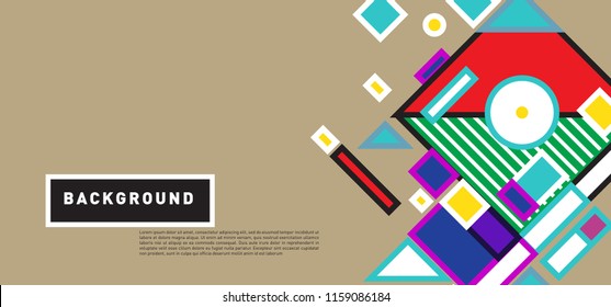 Vector abstract colorful rectangle background for banner