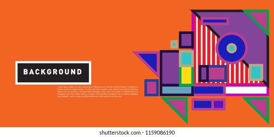 Vector abstract colorful rectangle background for banner
