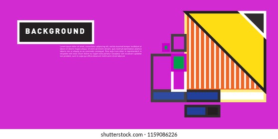 Vector abstract colorful rectangle background for banner