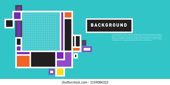 Vector abstract colorful rectangle background for banner